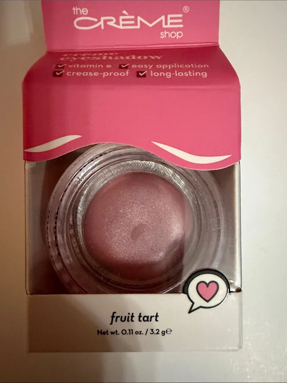The Crème Shop Fruit Tart Cream Eyeshadow — Soft Pink